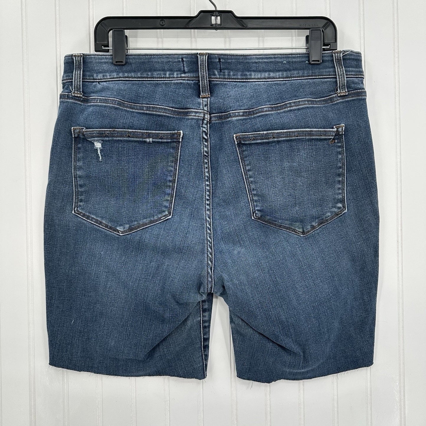 Lularoe Shorts Womens 32 US 14 Skinny Bermuda Cut Off Blue Denim Tummy Panel