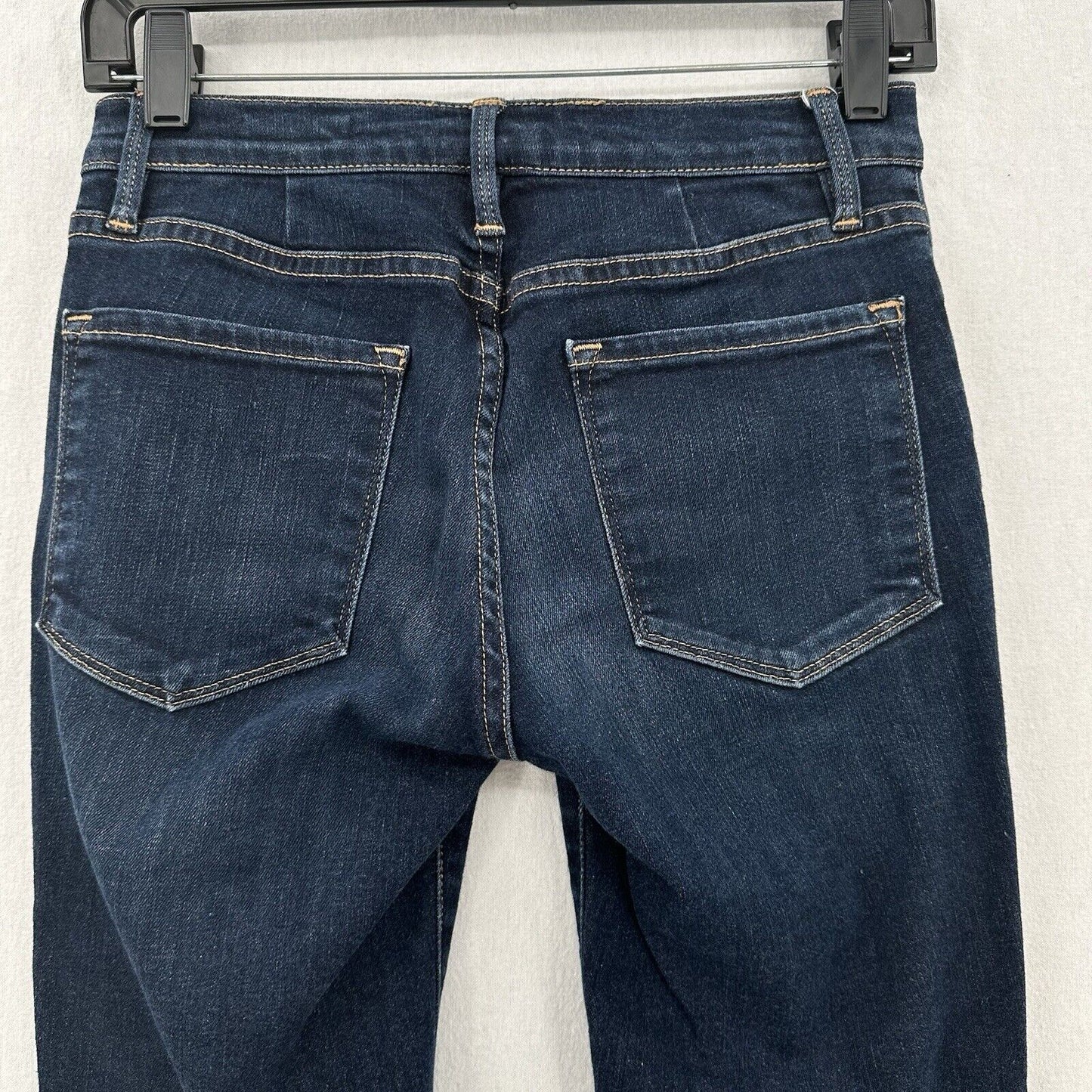 Frame Jeans Womens 28 Le Skinny De Jeanne Blue Stretch Denim Dark Wash