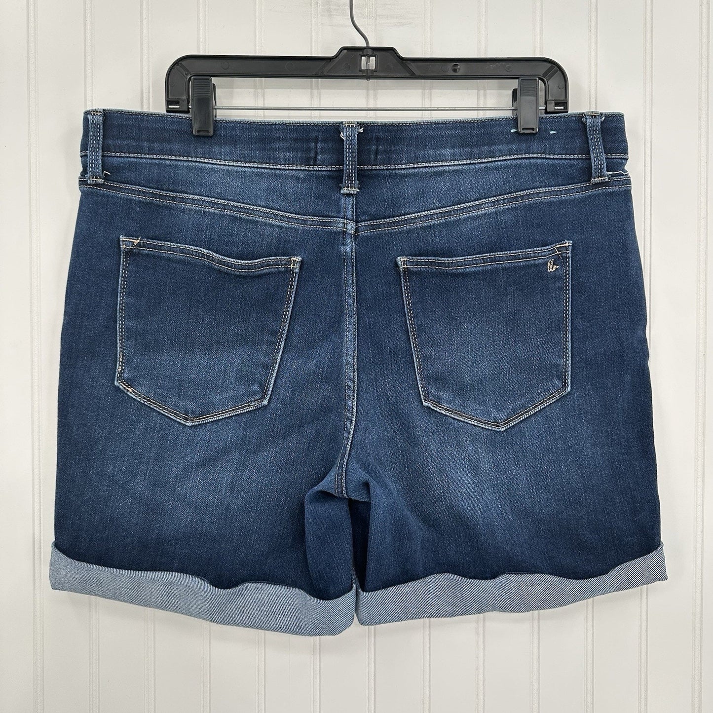 Lularoe Shorts Womens 32 US 14 Boyfriend Blue Relax Cuffed Denim Tummy Panel EUC