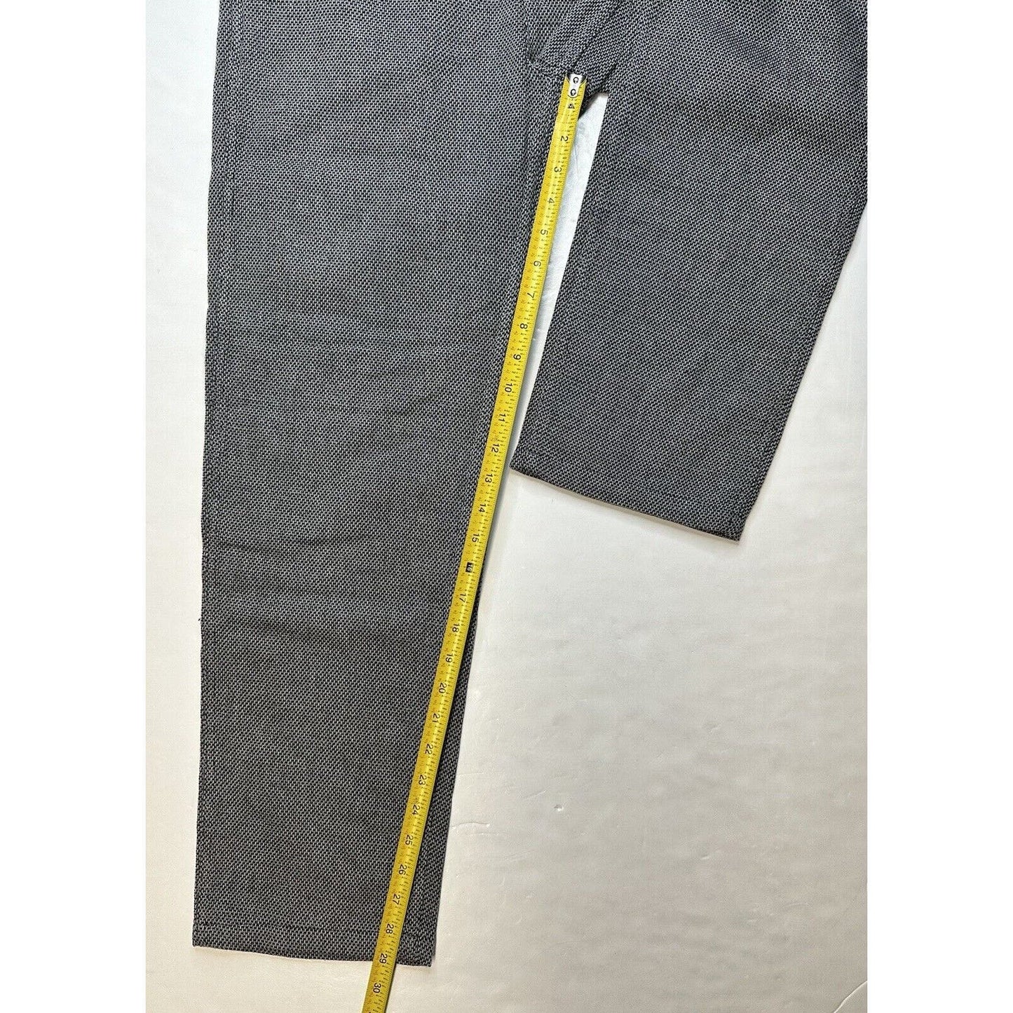 Carbon 2 Cobalt Pants Mens 32 Gray Tweed Tapered Leg 100% Cotton Business Casual