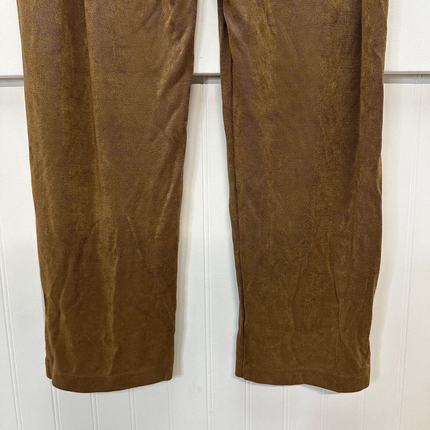 Chicos Pants 3 US 16 XL Travelers Slinky Knit Ankle Brown Stretch Coastal Womens
