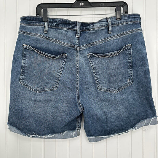 Silver Jean Shorts Womens 18 Sure Thing Long Short Blue Stretch Denim Bermuda