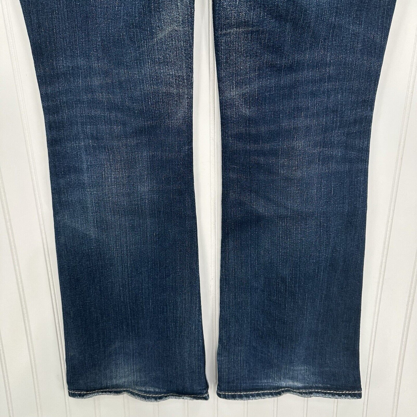Silver Jeans Womens 30 Suki Boot Surplus Blue Bootcut Denim Western Gold Sequins