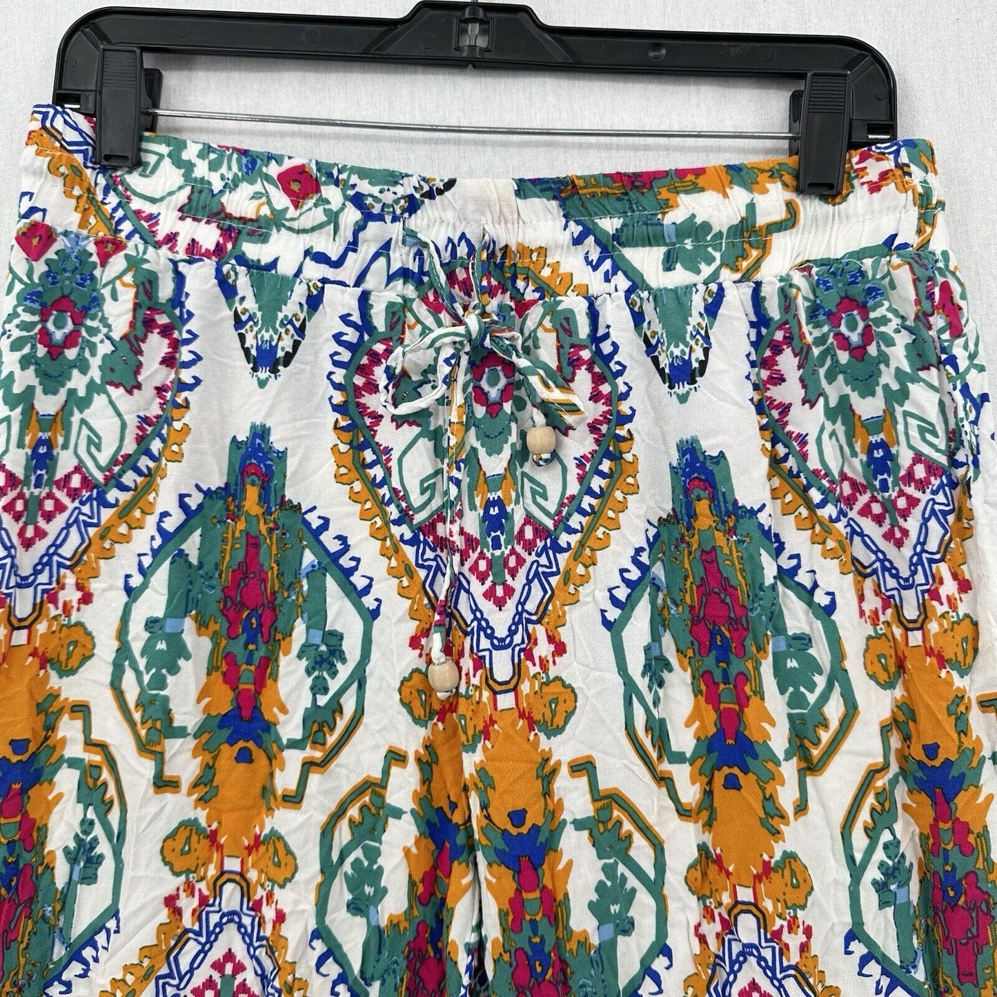 Christian Siriano Pants Womens Medium Straight Leg Pull On Tribal Aztec Beach