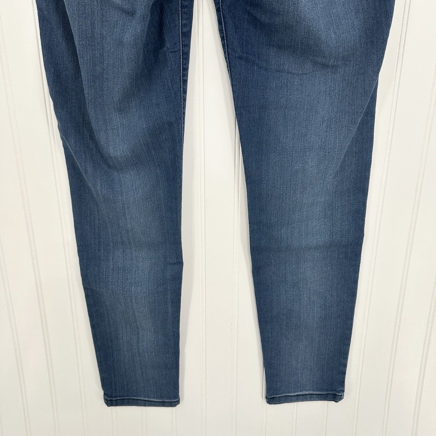 Democracy Jeans Womens 10 Skinny Ab Solution Blue Stretch Denim Tummy Control