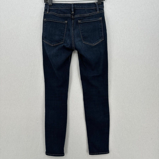 Frame Jeans Womens 28 Le Skinny De Jeanne Blue Stretch Denim Dark Wash