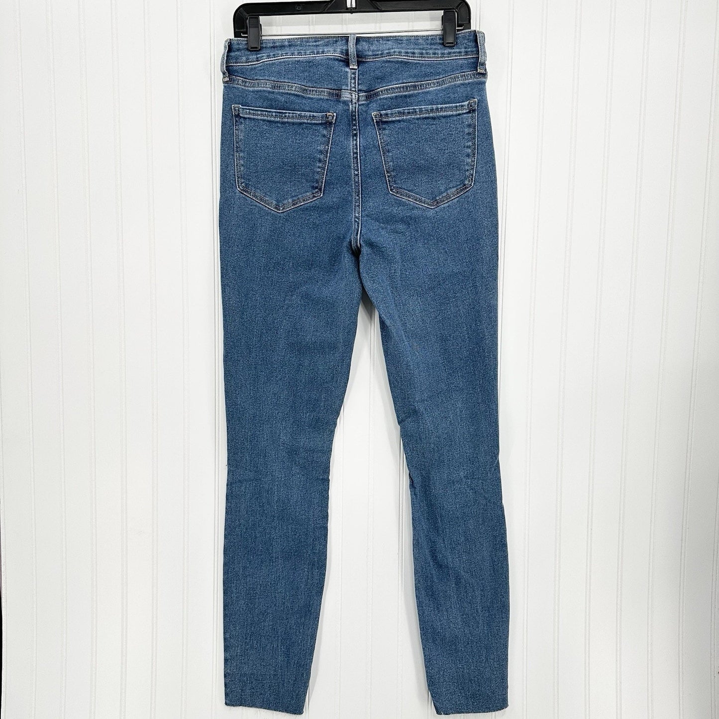 Old Navy Jeans Womens 8 Tall Rockstar Super Skinny High Rise Denim Distress NEW