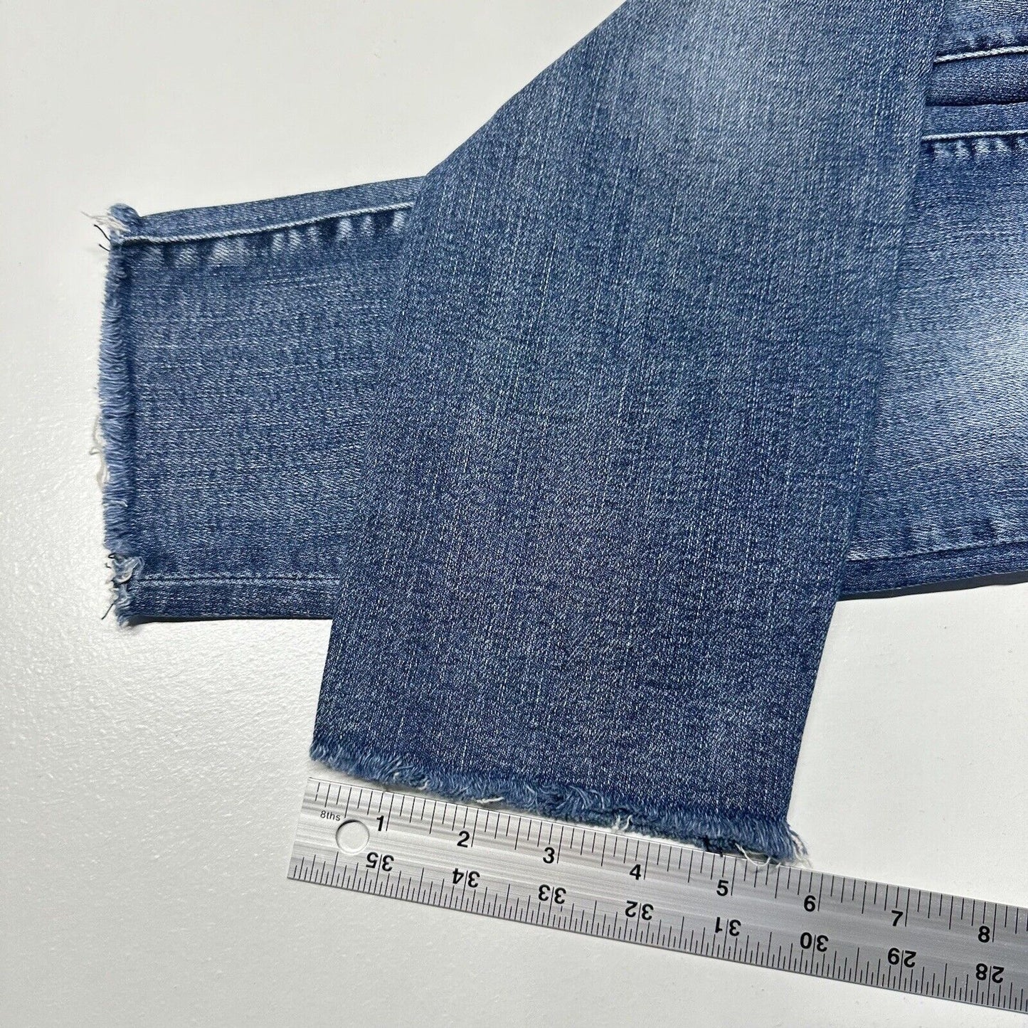 Judy Blue Jeans 3 26 Relaxed Shelley High Rise Slim Straight Blue Denim Distress