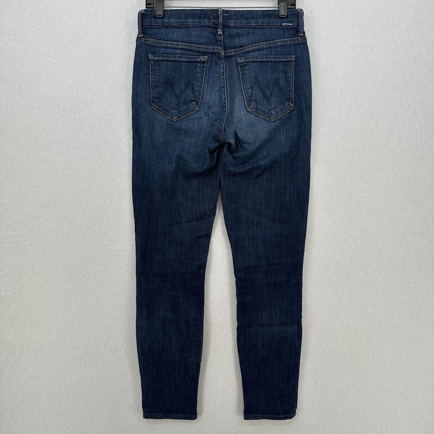 Mother Jeans Womens 29 High Waisted Ankle Fray Blue Denim Clean Sweep Dark Wash