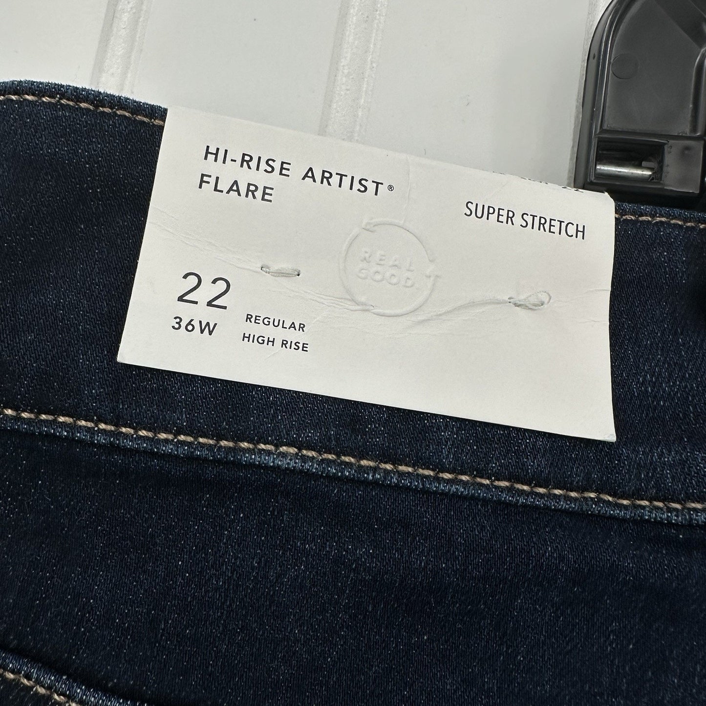 American Eagle Jeans Womens 22 Hi Rise Artist Flare Super Stretch Blue Denim NEW