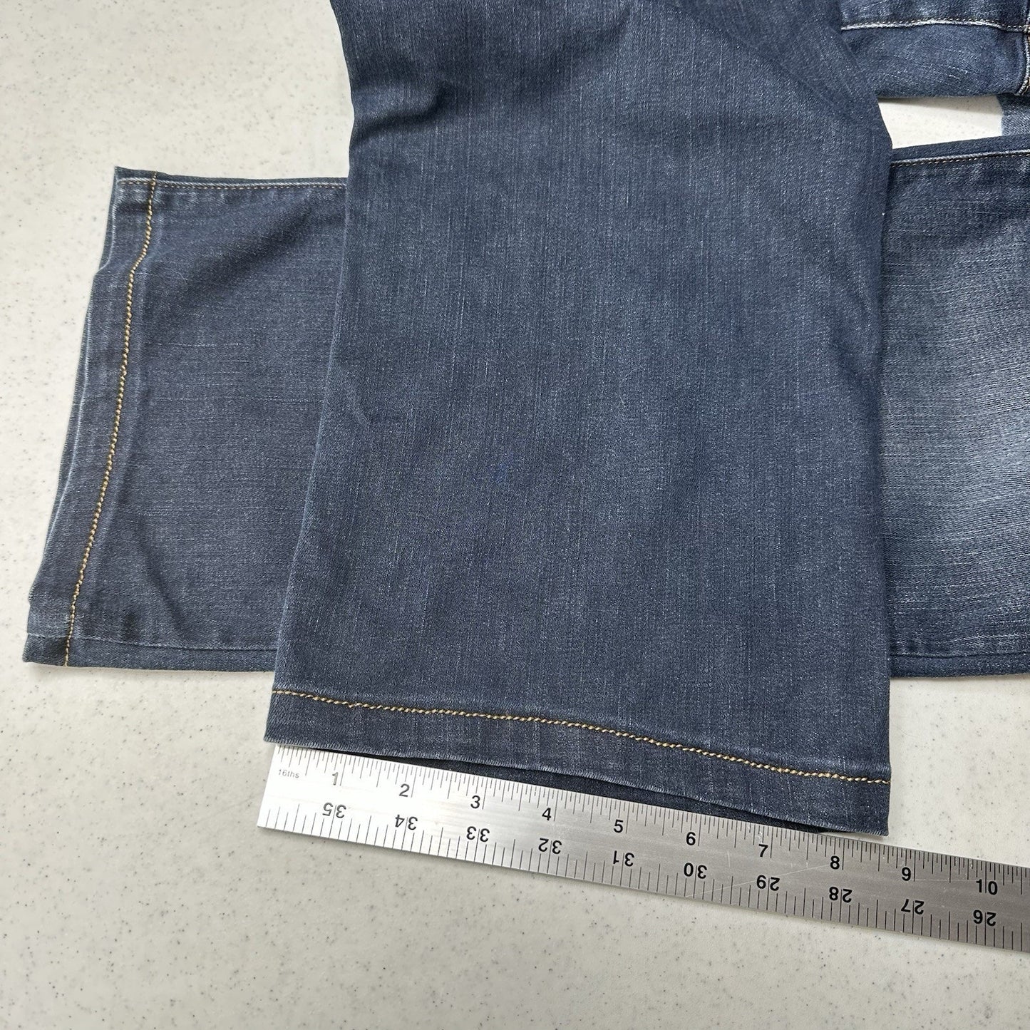 Eileen Fisher Jeans Womens 14 Boyfriend Relaxed Blue Denim Dark Organic Cotton