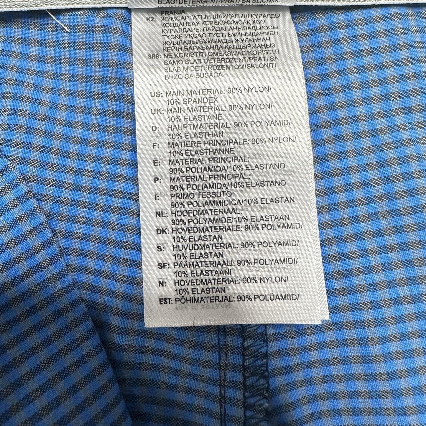 Adidas Shorts Mens 38 Ultimate 365 Chino Blue Gingham Check 10.5" Long NEW
