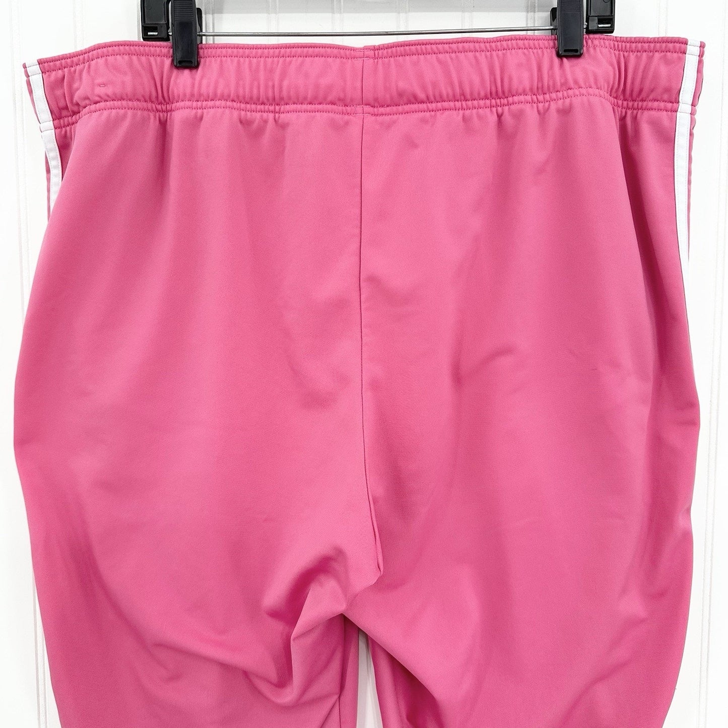 Adidas Pants Womens 3X Jogger Track Pant Bubblegum Pink Stripes Lounge Athletic