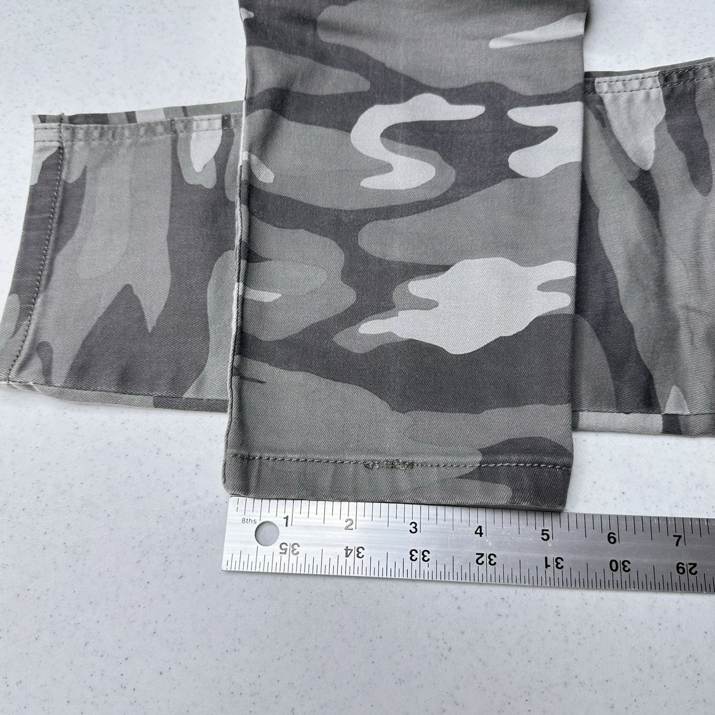 Democracy Jeans Womens 8 Skinny Ab Technology Gray Camo Denim Army Zippers Emo