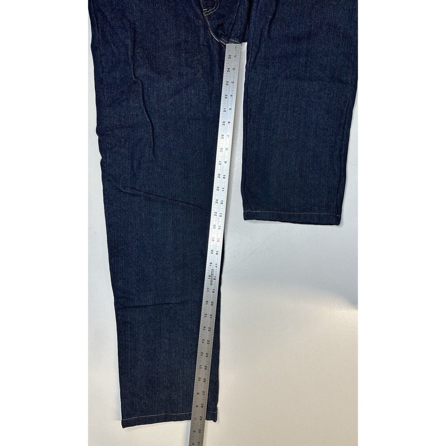 Dickies Flannel Lined Jeans Women 8 Relaxed Fit Straight Blue Denim Plaid Hemmed