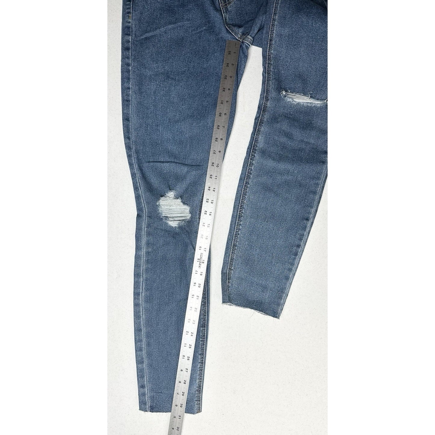 Old Navy Jeans Womens 8 Tall Rockstar Super Skinny High Rise Denim Distress NEW