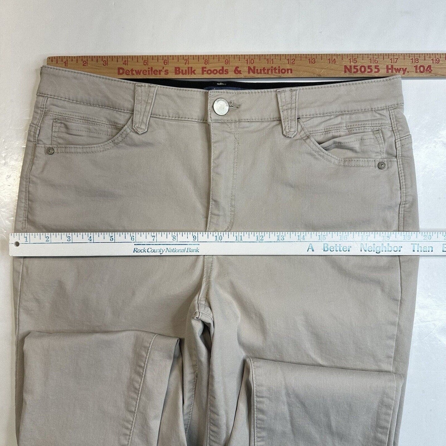 Democracy Jeans 14 Ab Solution Skinny Ankle Beige Women Stretch Denim Booty Lift