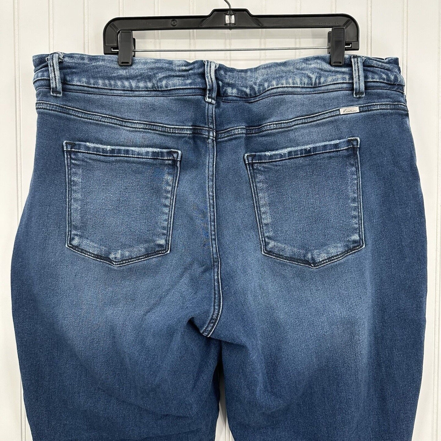 Kancan Jeans Womens 22 Skinny Blue Stretch Denim Distressed Grunge