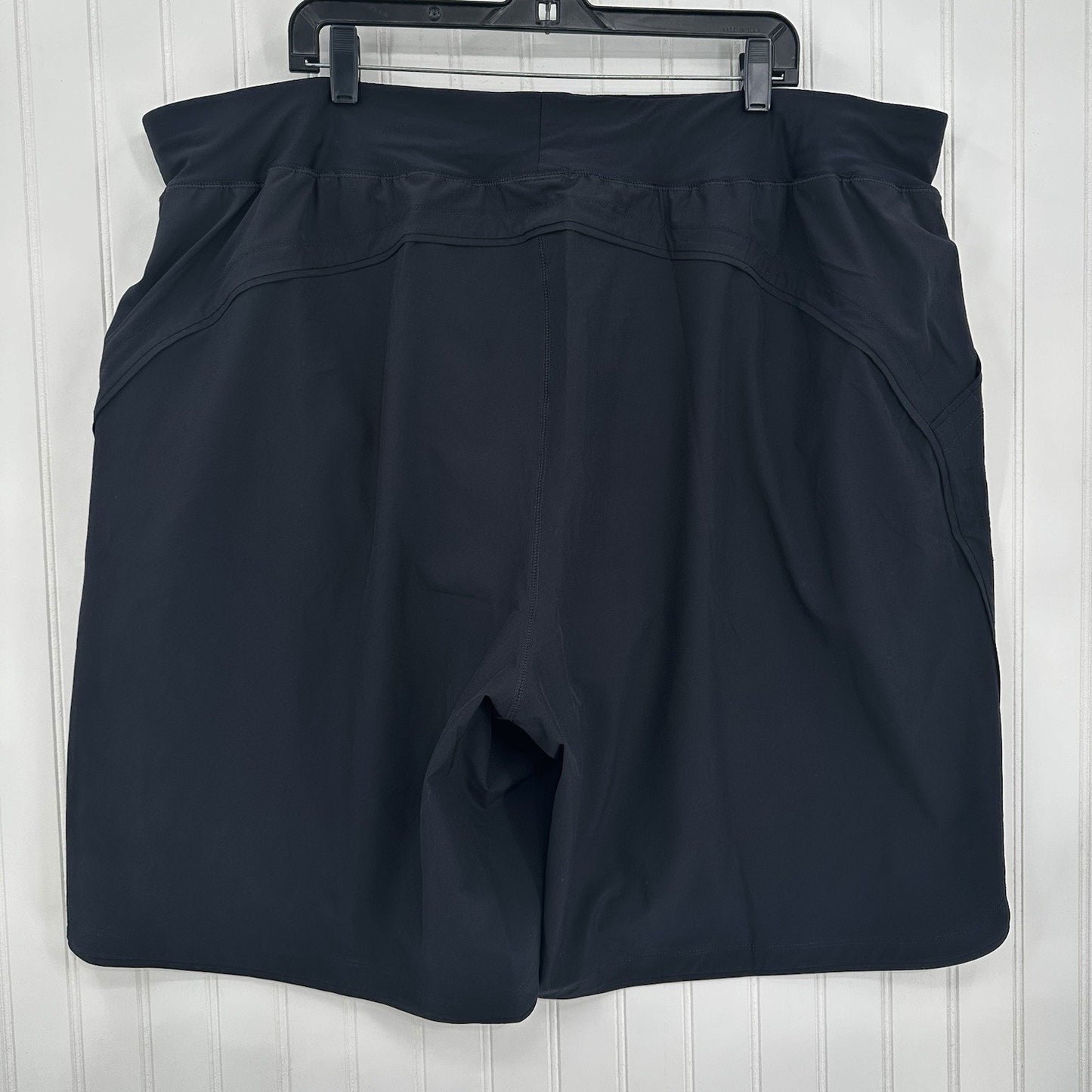 Lands End Swimwear Womens 26W Black Board Shorts w/Panty 11" Bermuda Beach NWOT