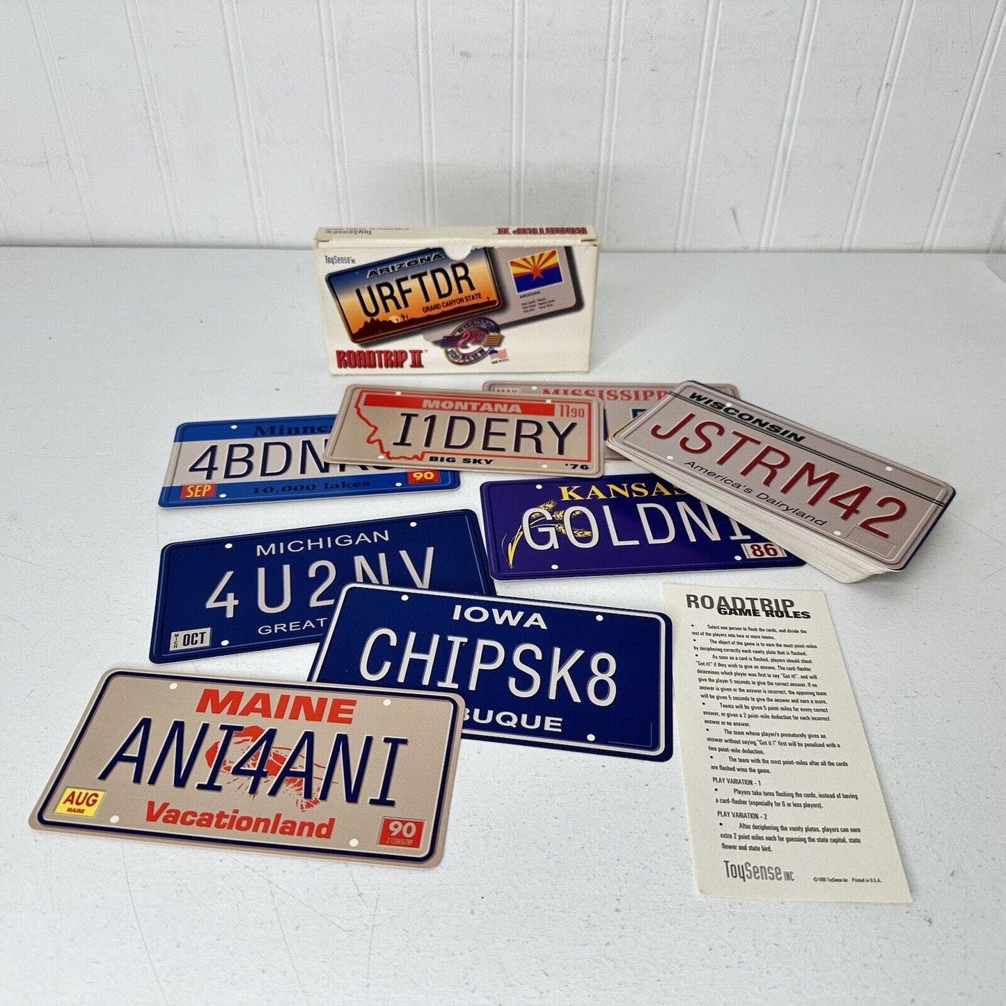Roadtrip II Vanity License Plate Number Guessing Game Complete ToySense 1996