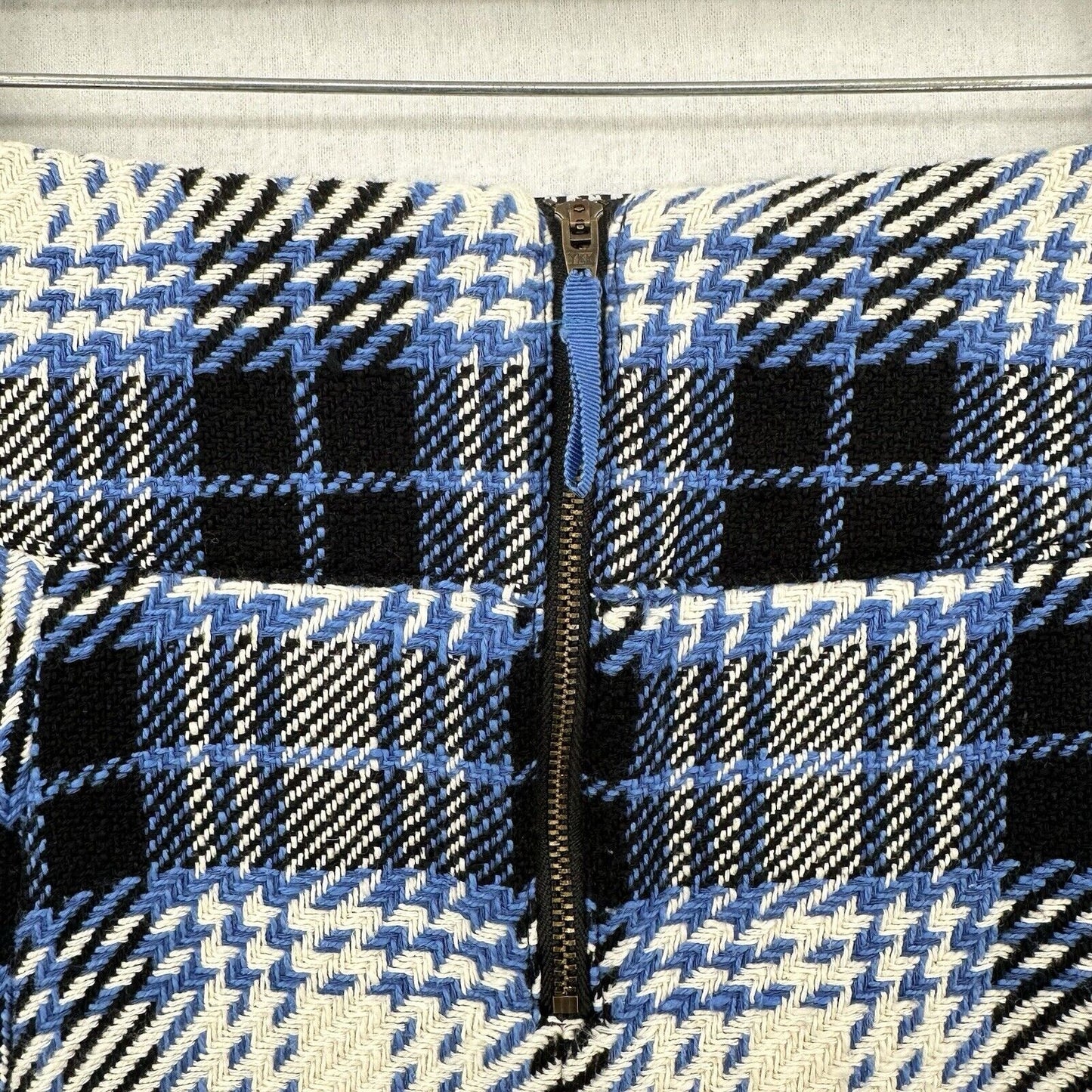Anthropologie Maeve Skirt Womens 6 Blue Plaid Mini Lined Pockets Academia Preppy