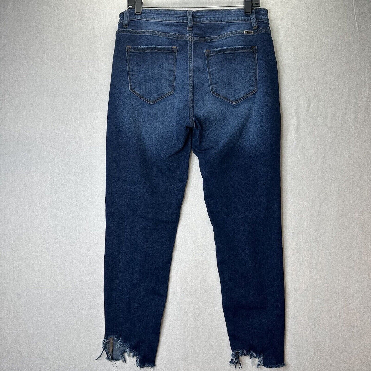 Kancan Jeans Womens 15 31 Kitson High Rise Ankle Skinny Blue Denim Distressed