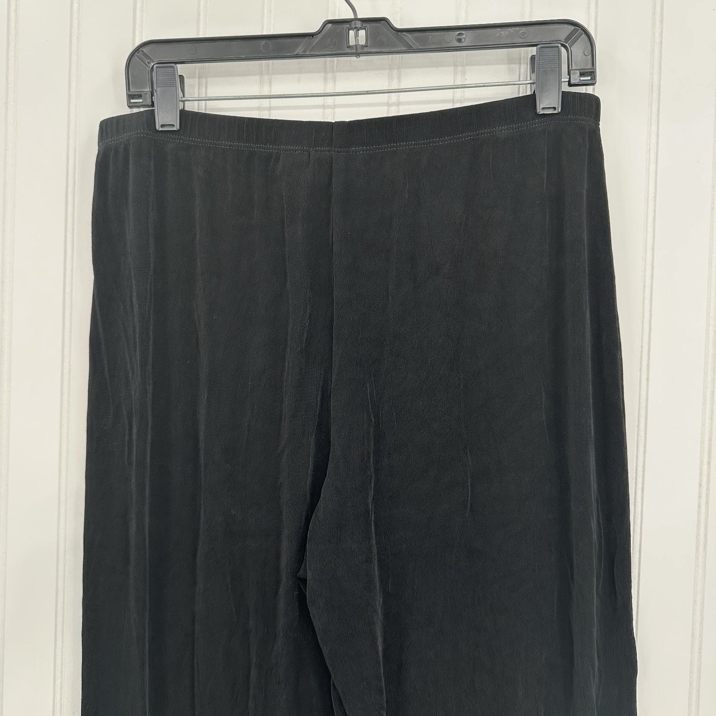 Chicos Travelers Pants 2 US Large Slinky Knit High Rise Black Stretch Coastal
