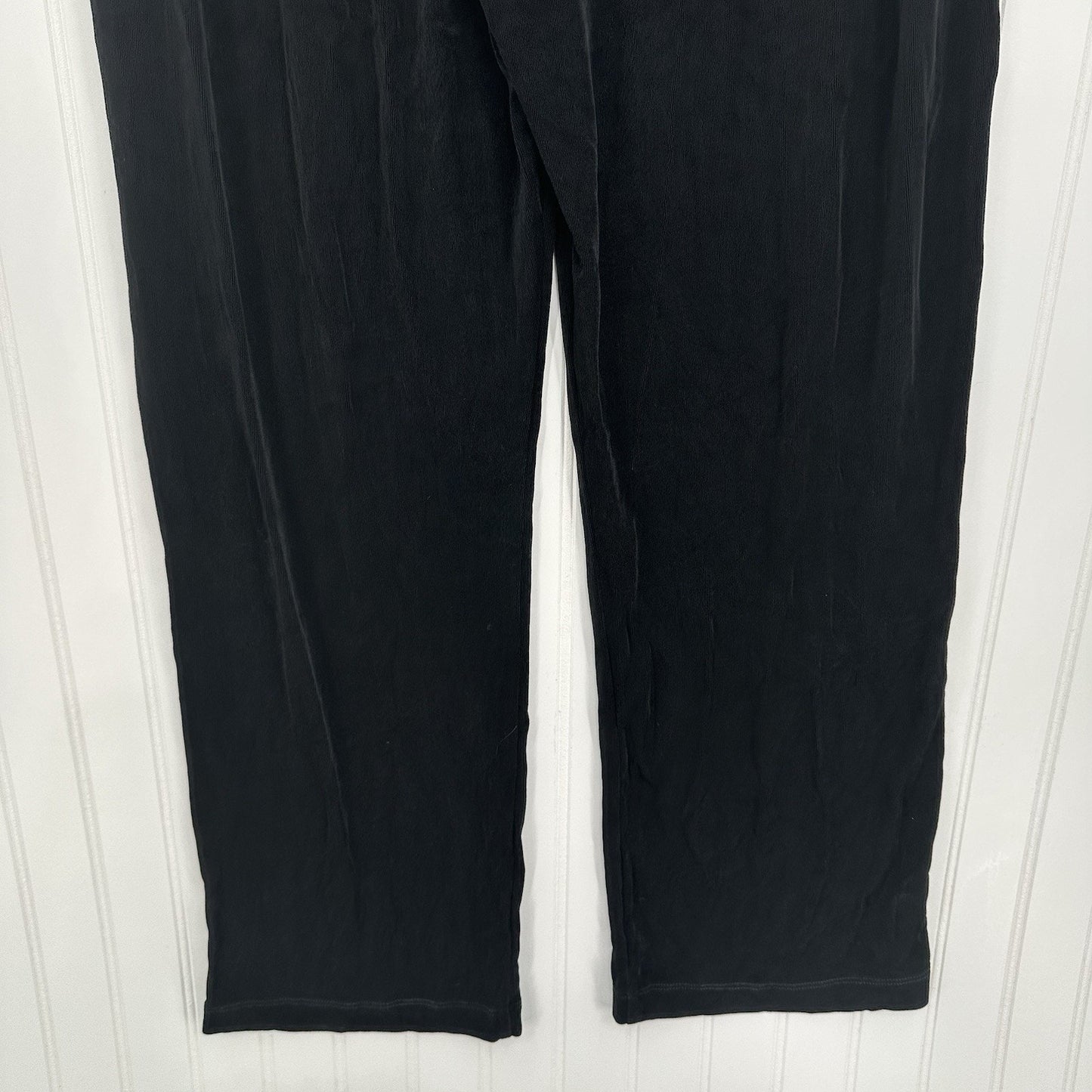 Chicos Travelers Pants 2 US Large Slinky Knit High Rise Black Stretch Coastal