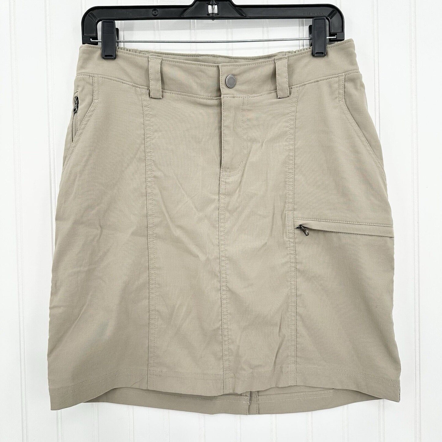 Duluth Trading Skort Womens 6 Dry On The Fly Beige Active Skirt/Shorts Gorpcore