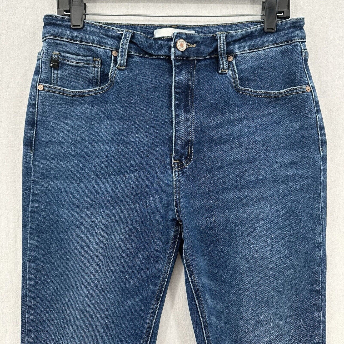 Kancan Jeans Womens 13 30 Adaline High Rise Slim Straight Blue Stretch Denim