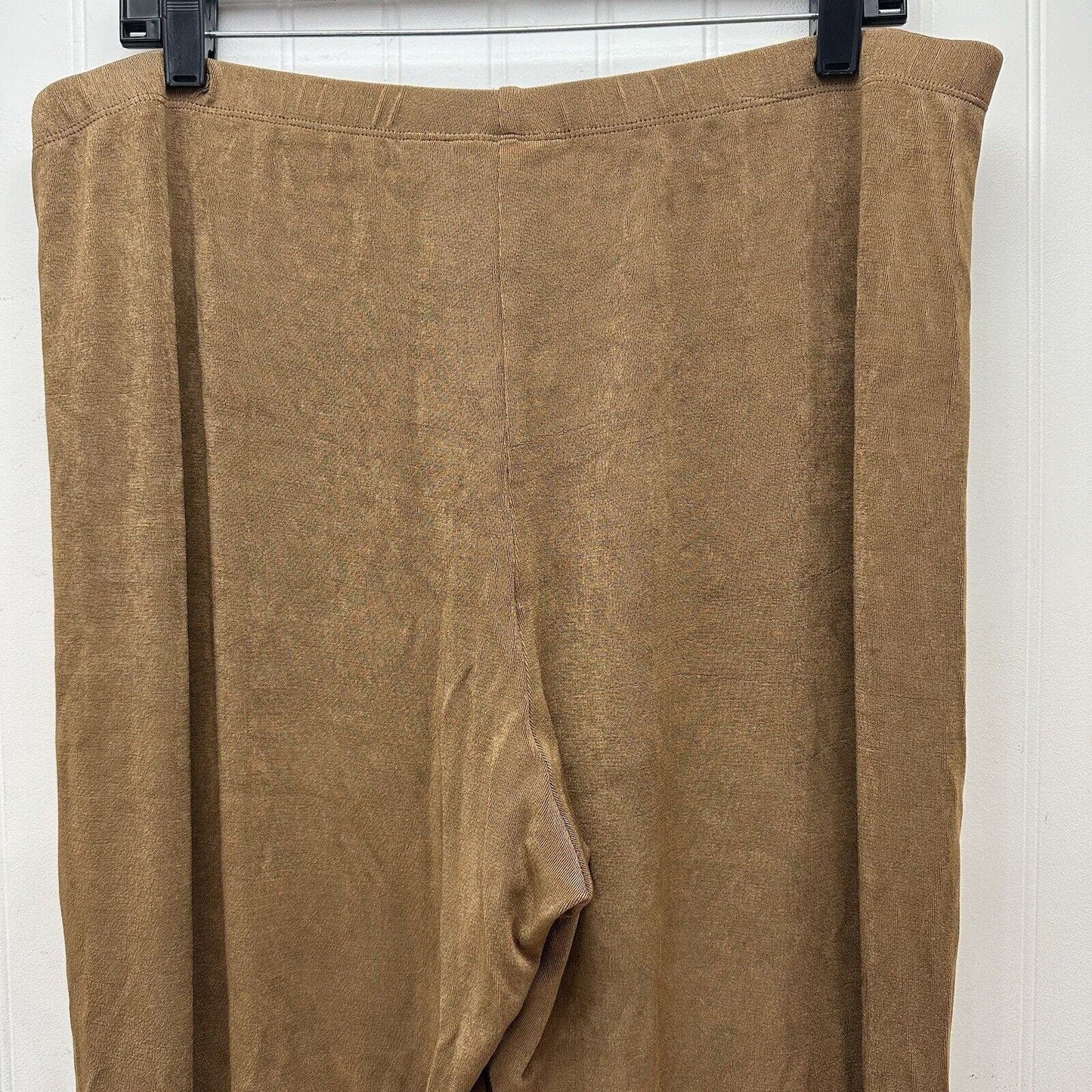 Chicos Pants 3 US 16 XL Travelers Slinky Knit Ankle Brown Stretch Coastal Womens