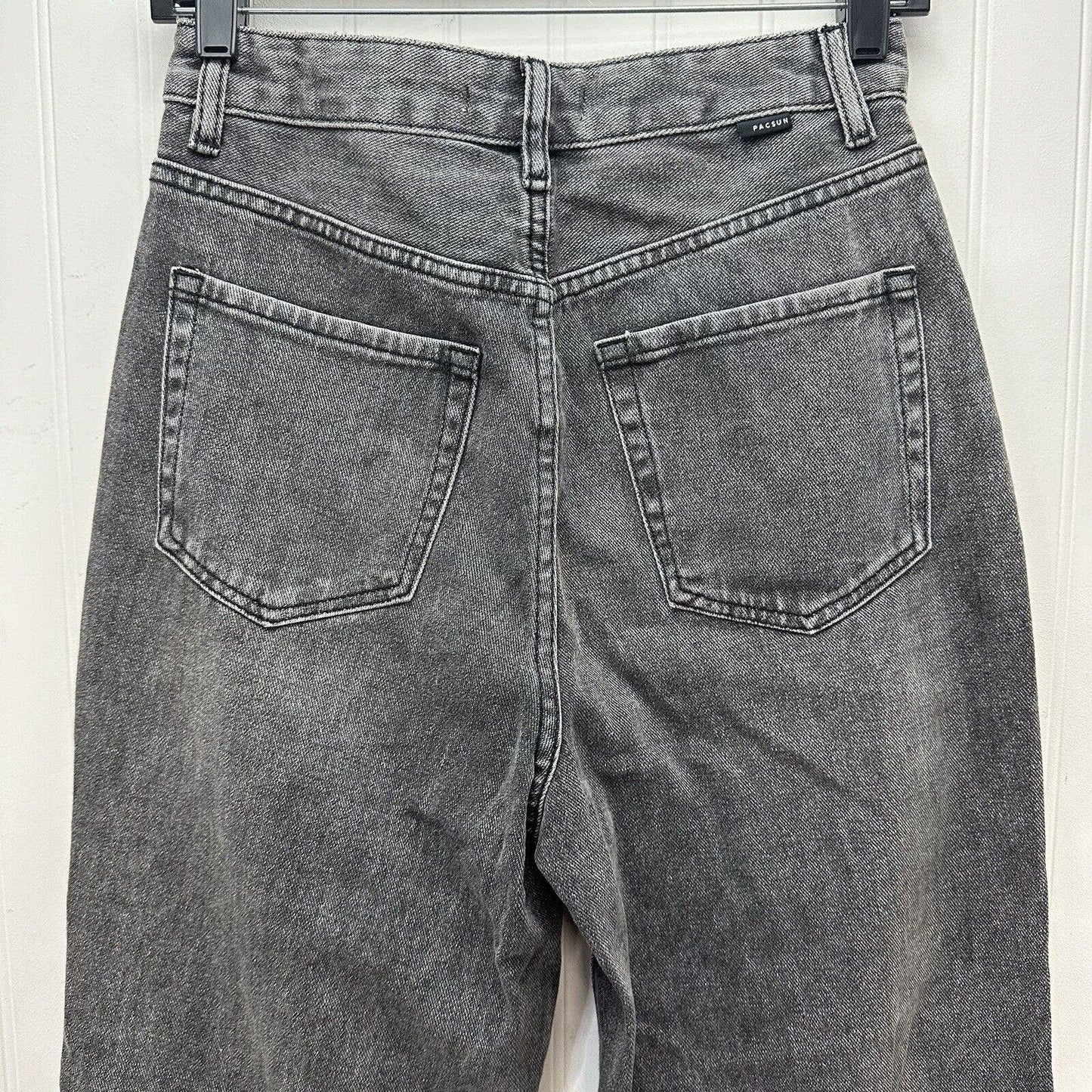 Pacsun Jeans 27 Boyfriend High Rise Gray Denim Womens Distressed 90s Grunge EUC
