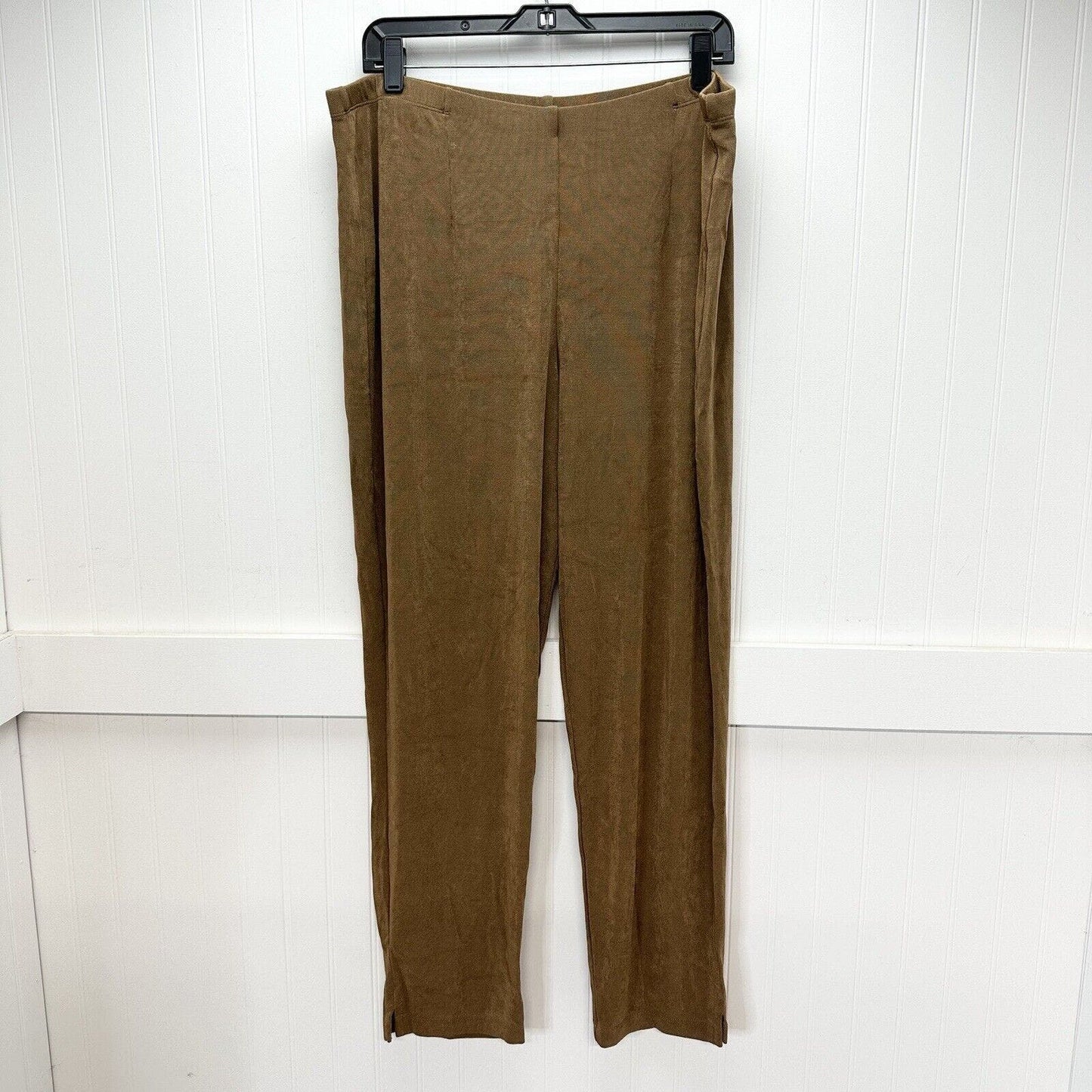 Chicos Pants 3 US 16 XL Travelers Slinky Knit Ankle Brown Stretch Coastal Womens