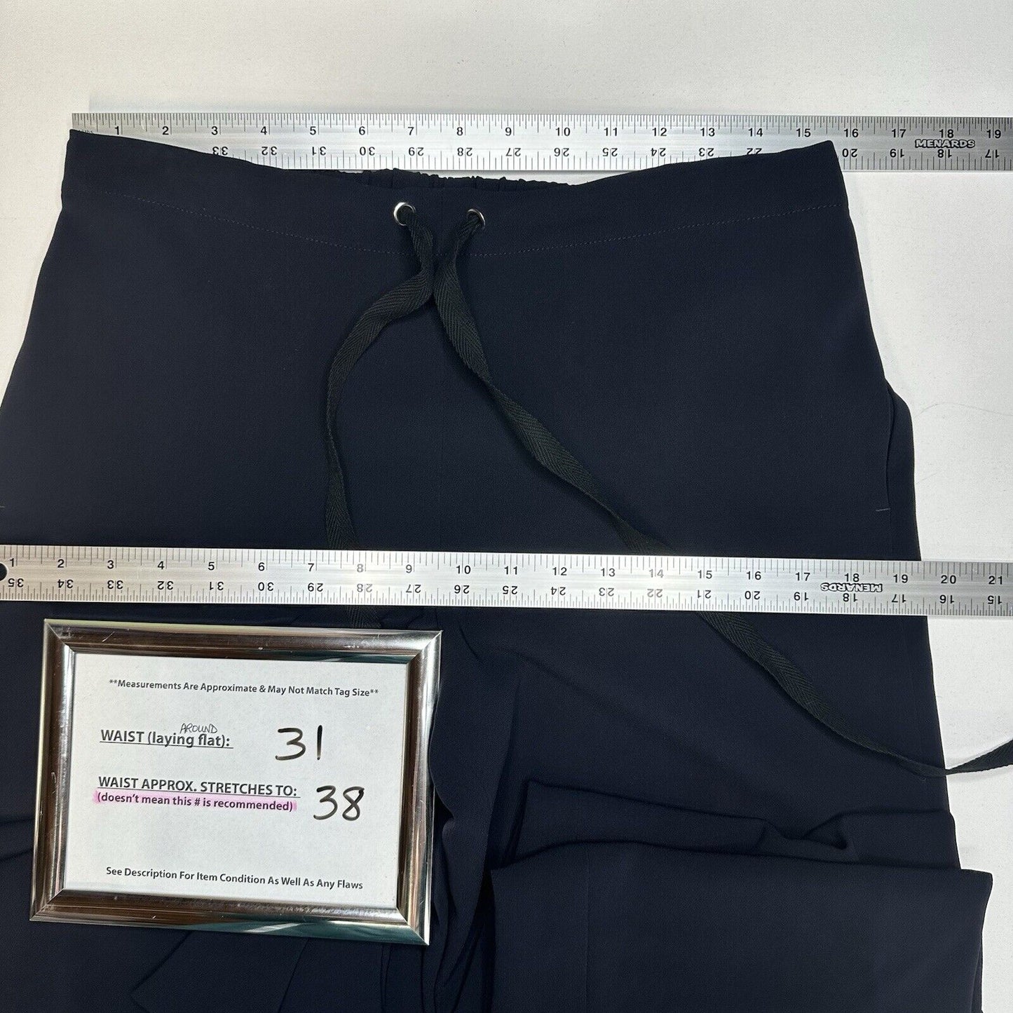 Theory Pants Womens Small Winszlee Admiral Wide Leg Navy Blue Minimal Career EUC