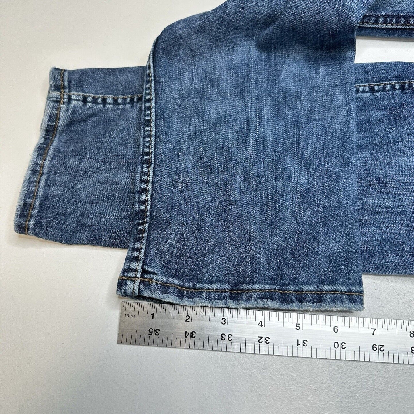 Silver Jeans Womens 33 Suki Slim Midrise Blue Stretch Denim Distressed