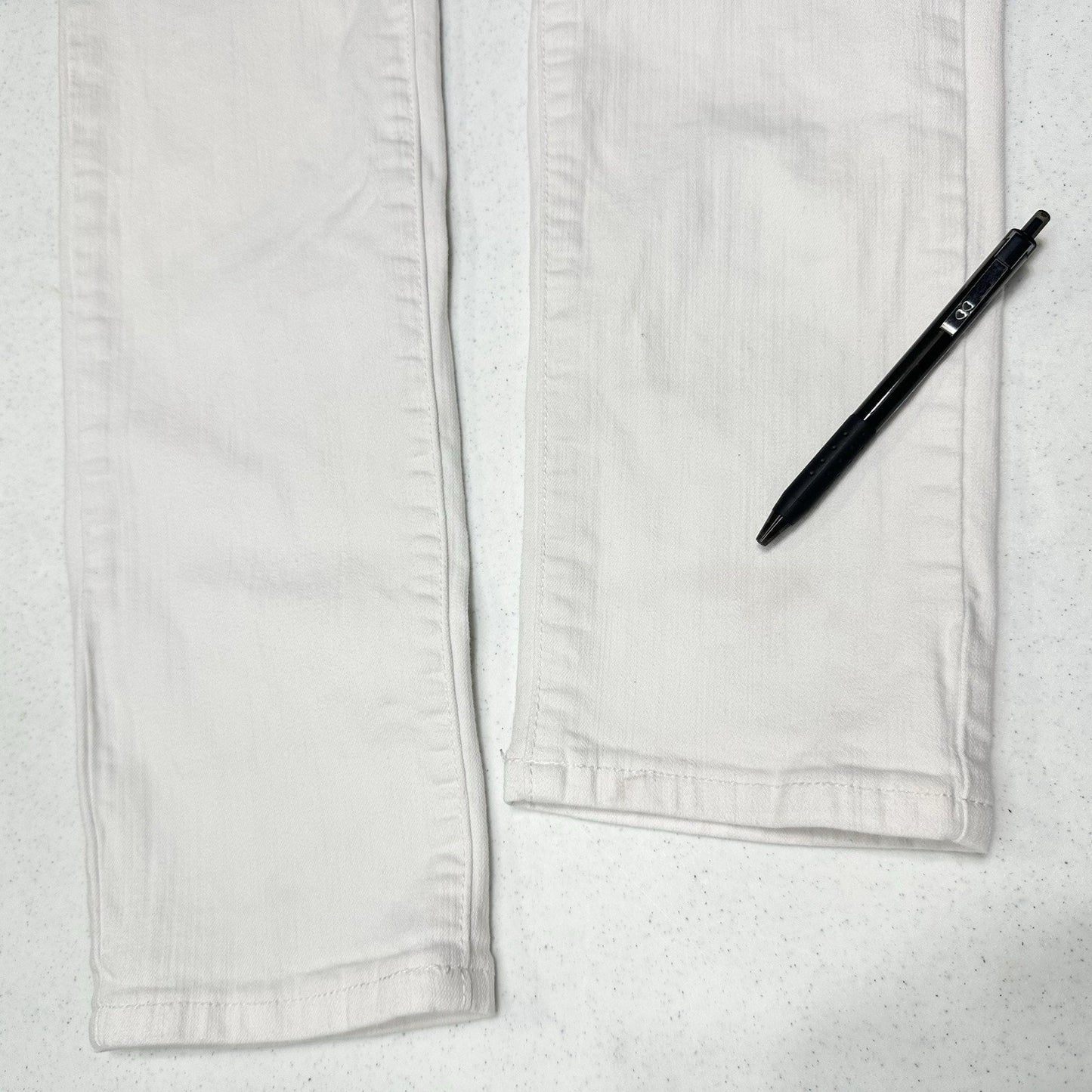 Apt 9 Jeans Womens 8 Straight Tummy Control White Stretch Denim Comfort *Stain