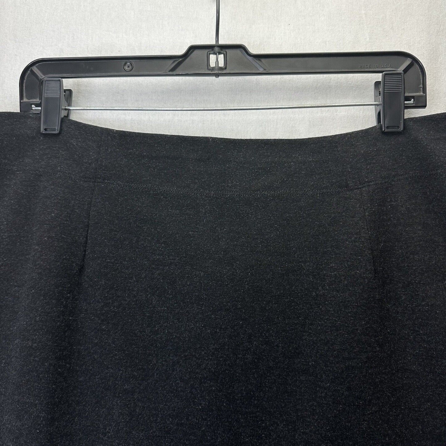 Eileen Fisher Skirt Womens XL Black Marl Pull On Slit Minimalist Capsule Career