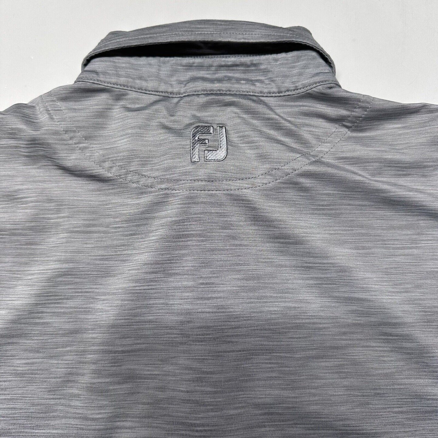 Foot Joy Shirt Mens XL Polo Gray Short Sleeve Embroidered Logo Golf Preppy FJ