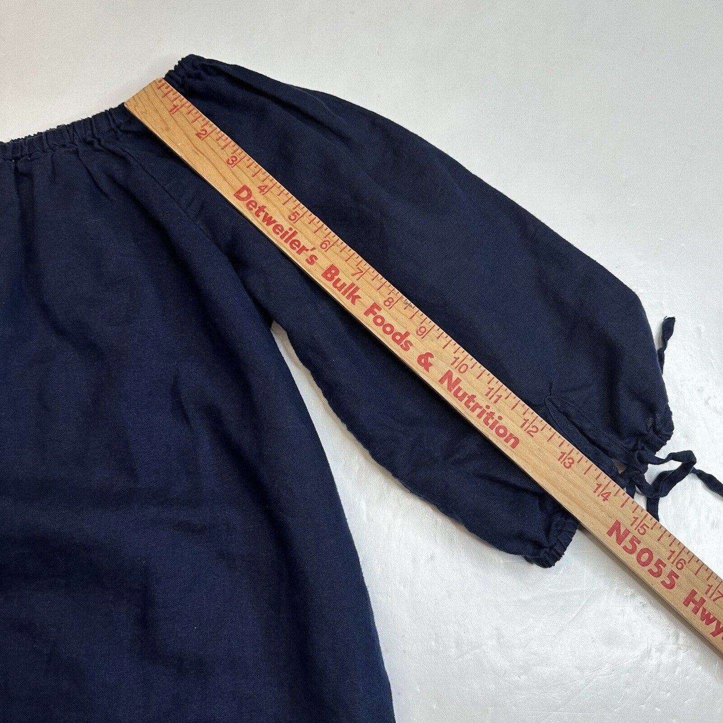 J Crew Dress Medium Navy Blue Linen Cotton Lightweight Womens Coastal Beachy