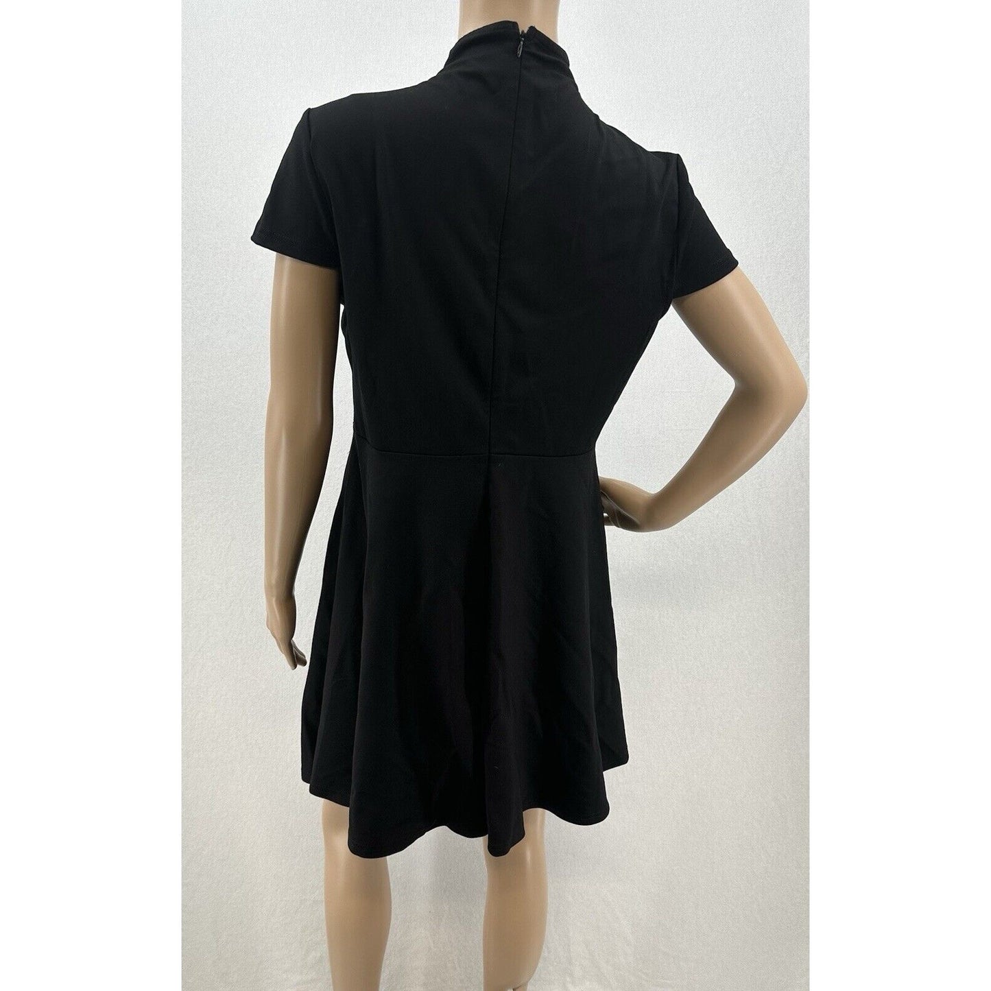 Killstar Dress Womens XL Black Lace Up Front Eyelets Gothic Witch Punk Rave EUC