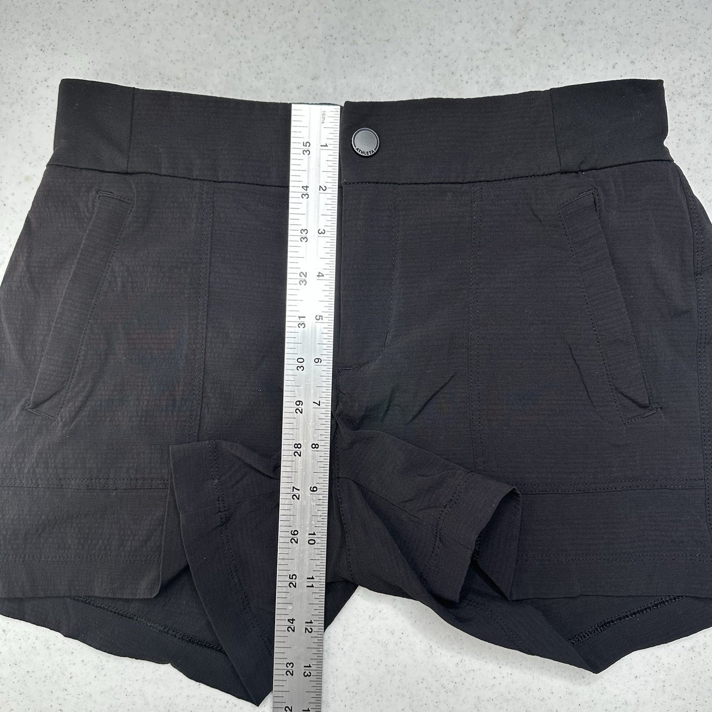 Athleta Shorts Womens 2 Trekkie Short Black Ripstop Trail Hiking Nylon Gorpcore