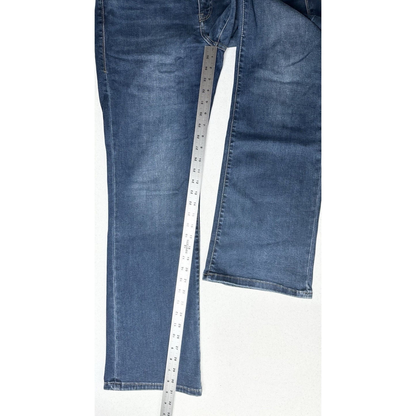 Lularoe Jeans Womens 32 US 14 Bootcut Blue Stretch Denim Tummy Panel Western EUC