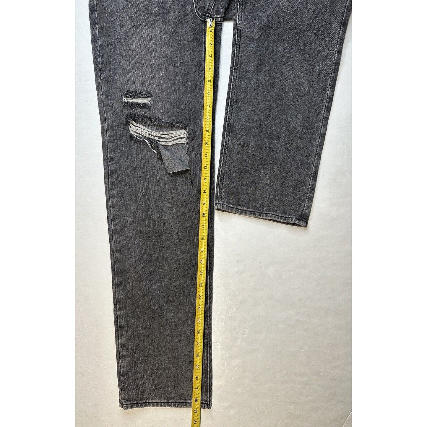 Pacsun Jeans 27 Boyfriend High Rise Gray Denim Womens Distressed 90s Grunge EUC