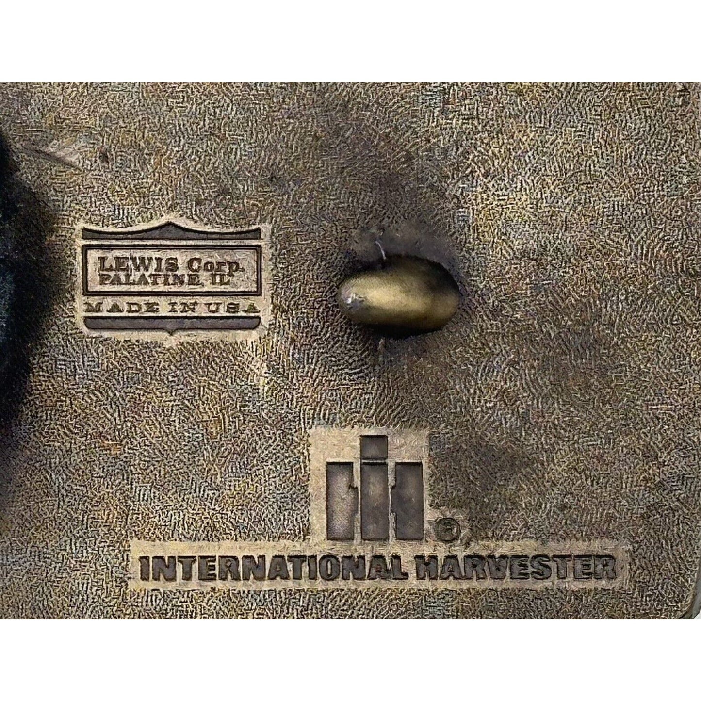 International Harvester Lewis Corp Brass Belt Buckle IH 1480 Axial-Flow Combine