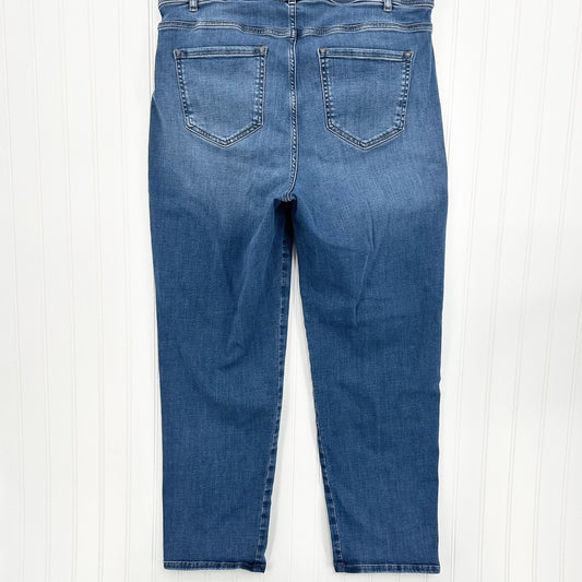 J Jill Jeans Womens 16 High Rise Straight Leg Ankle Blue Stretch Denim Comfort