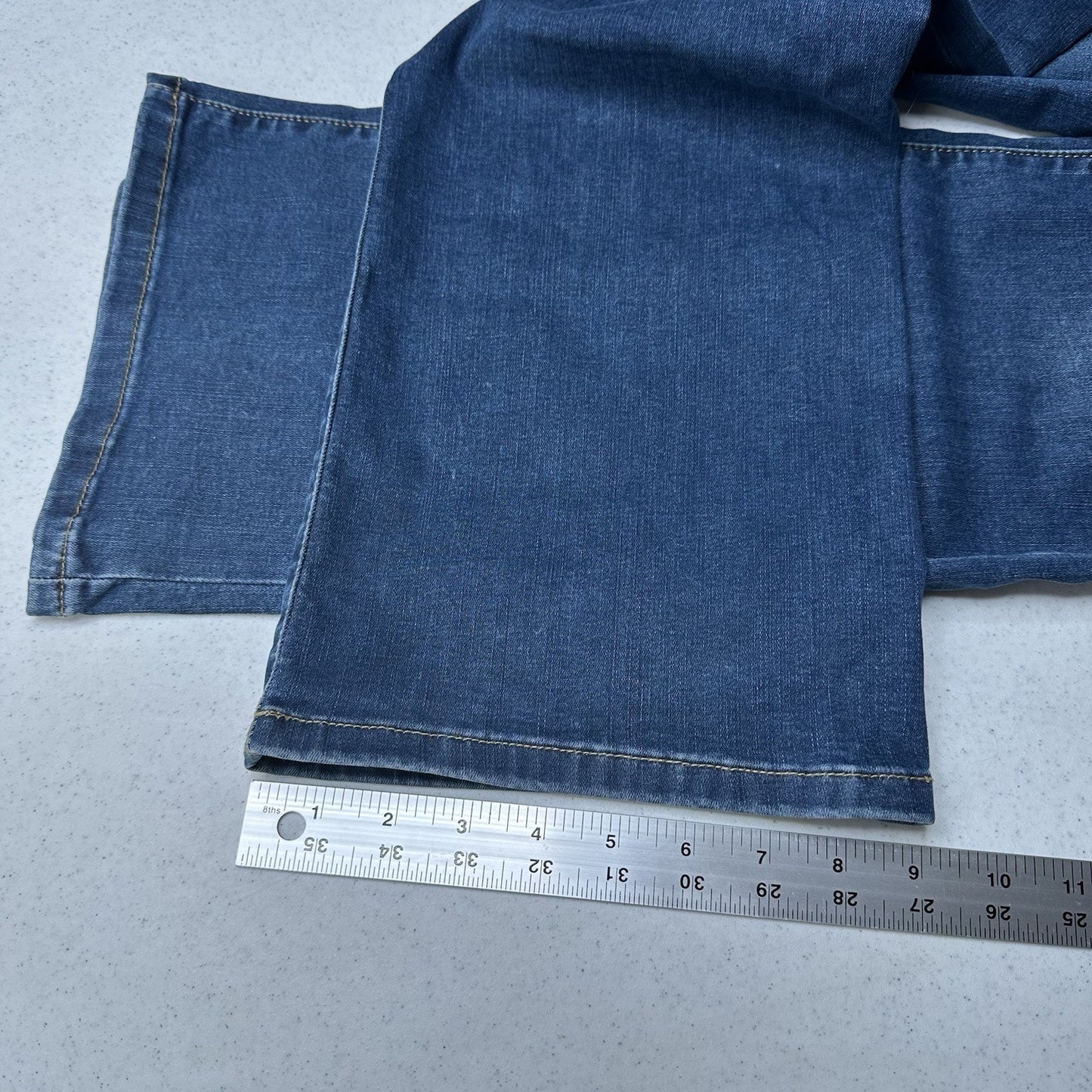 Lularoe Jeans Womens 32 US 14 Bootcut Blue Stretch Denim Tummy Panel Western EUC