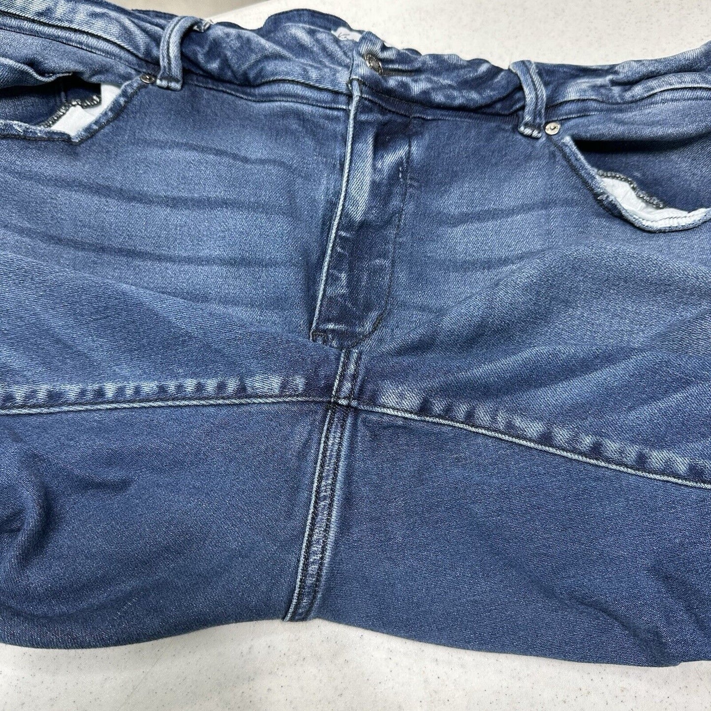 Kancan Jeans Womens 22 Skinny Blue Stretch Denim Distressed Grunge