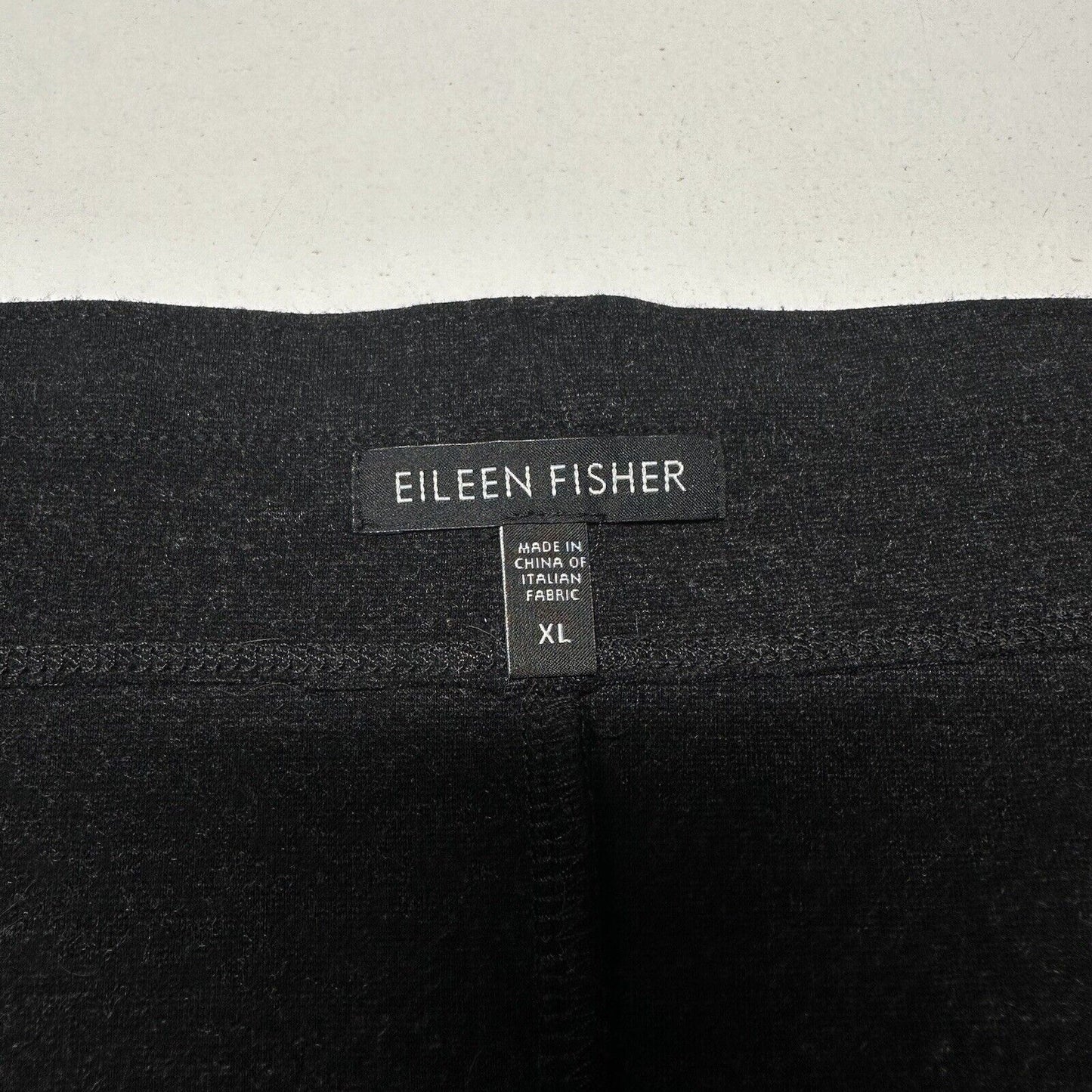 Eileen Fisher Skirt Womens XL Black Marl Pull On Slit Minimalist Capsule Career