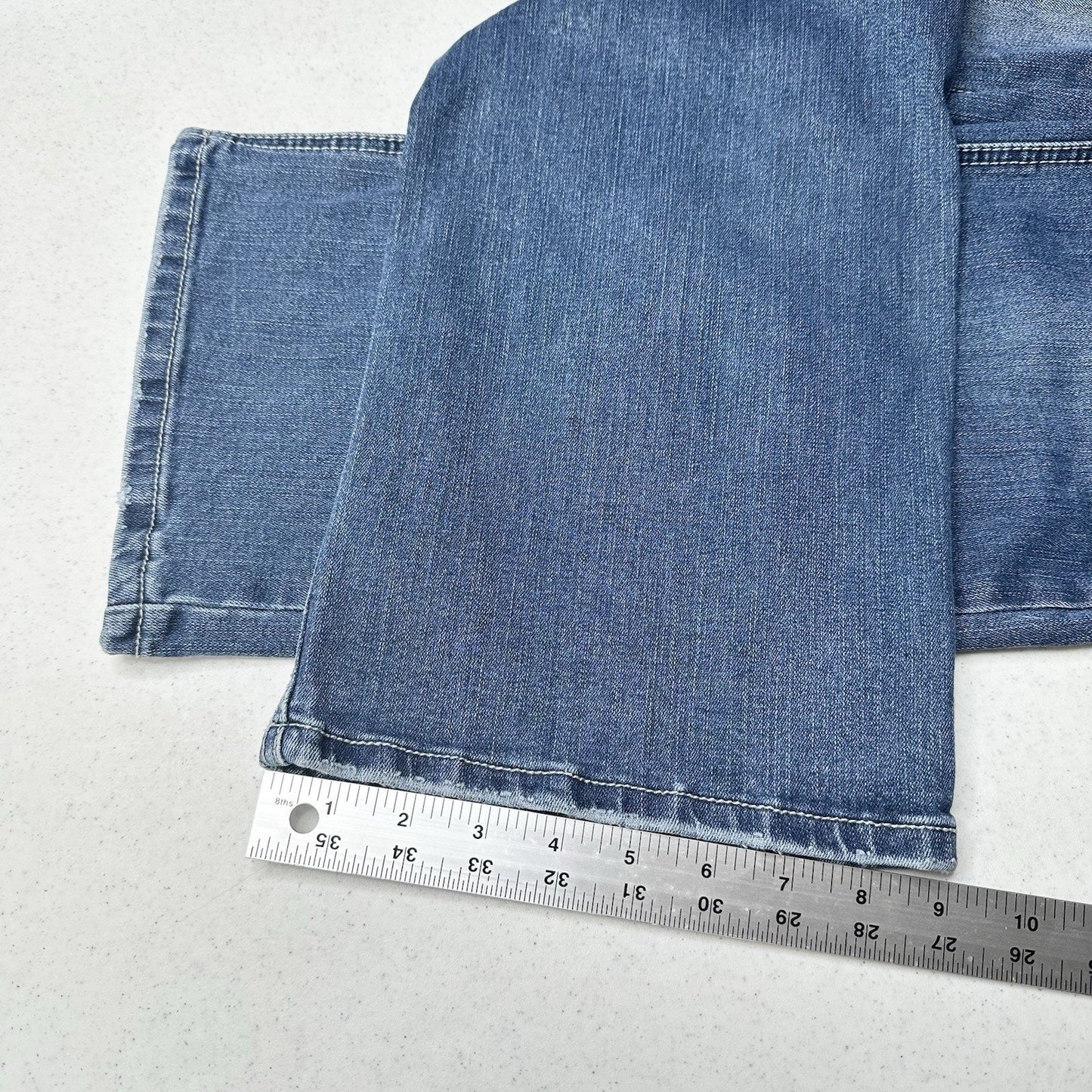 Earl Jeans Womens 18W Slim Bootcut Blue Denim Rhinestones Embroidered Western