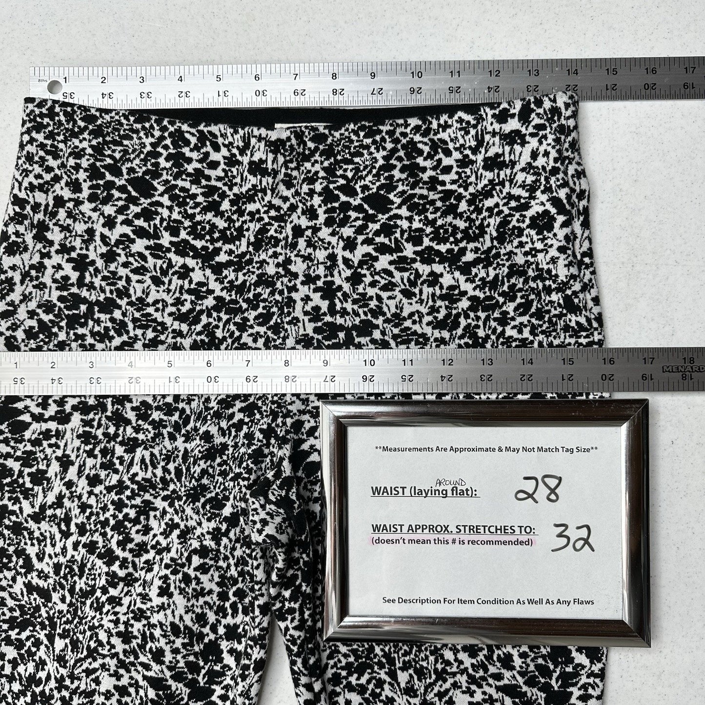 Maeve Pants Womens XSP Margot Kick Flare Crop Black Floral Knit Anthropologie